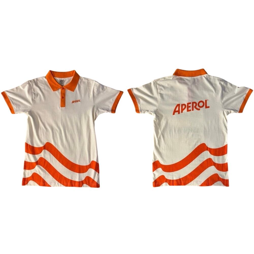 Aperol White and Orange Polo Shirt